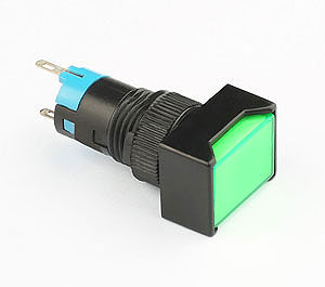 AD(φ12mm)長(zhǎng)方形綠色按鈕指示燈